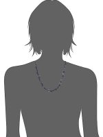 Natural Blue Crystal Iolite Semi Precious Gemstone Chips Necklace - Image 3