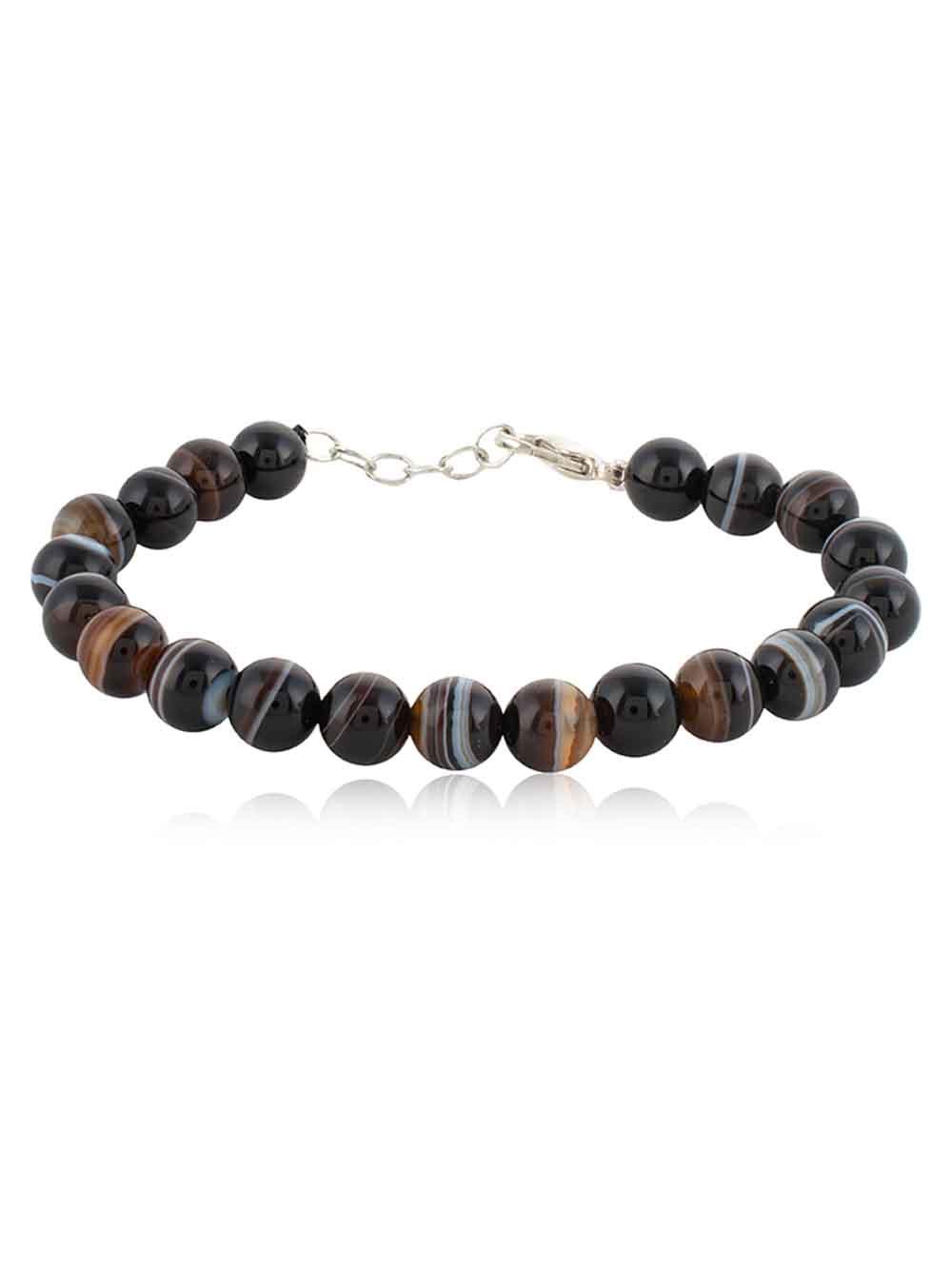 21 Genuine Sulemani Agate Reiki Crystal Semi Precious Stone Bracelet - Image 1
