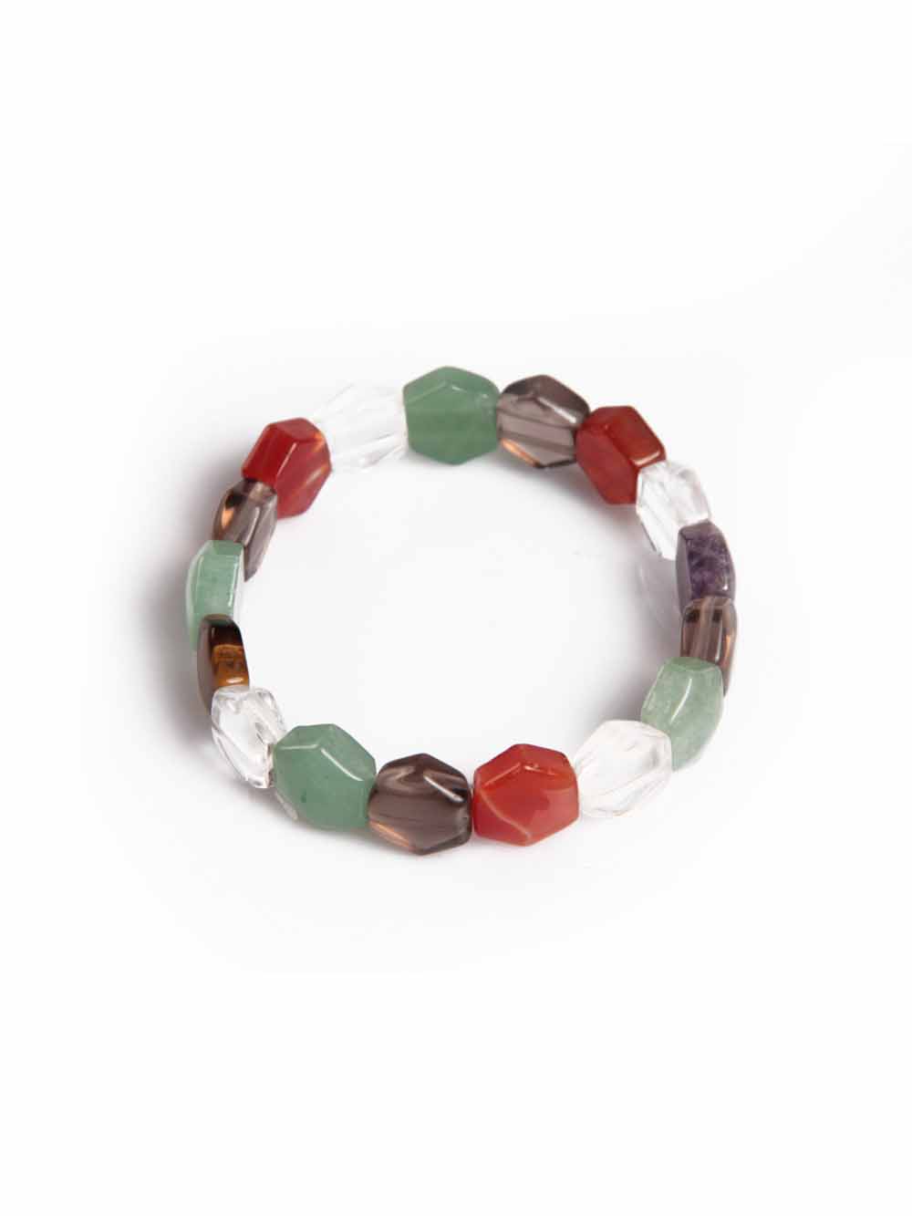 3015 Genuine 7 Chakra Multi Reiki Crystal Chakra Gemstone Energy Bracelet - Image 1