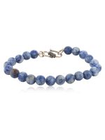 Blue Sodalite Semi Precious Gemstone Bracelet Energy Focus & Luck