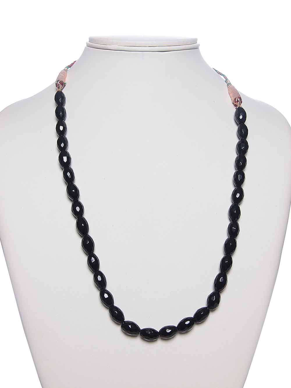 00098.jpg Natural Black Jade Reiki Crystal Semi Precious Stone Necklace - Image 1