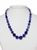 Healing Reiki Crystal Onyx Semi Precious Stone Graduation Necklace