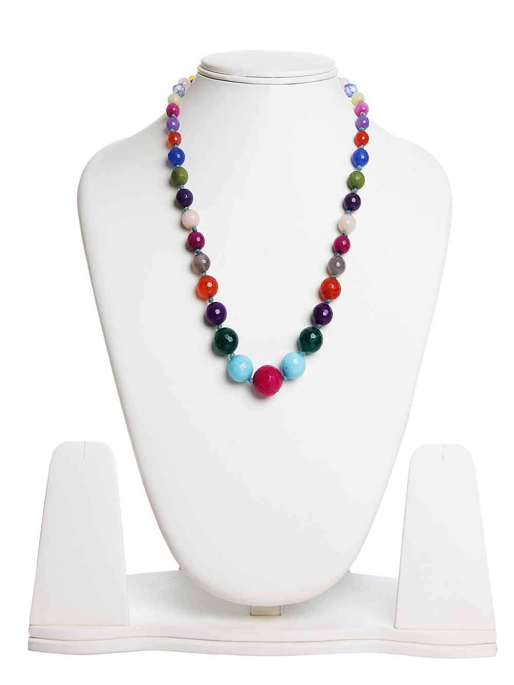 00312B.jpg Semi Precious Onyx Reiki Crystal Chakra Healing Stone Power Necklace - Image 1