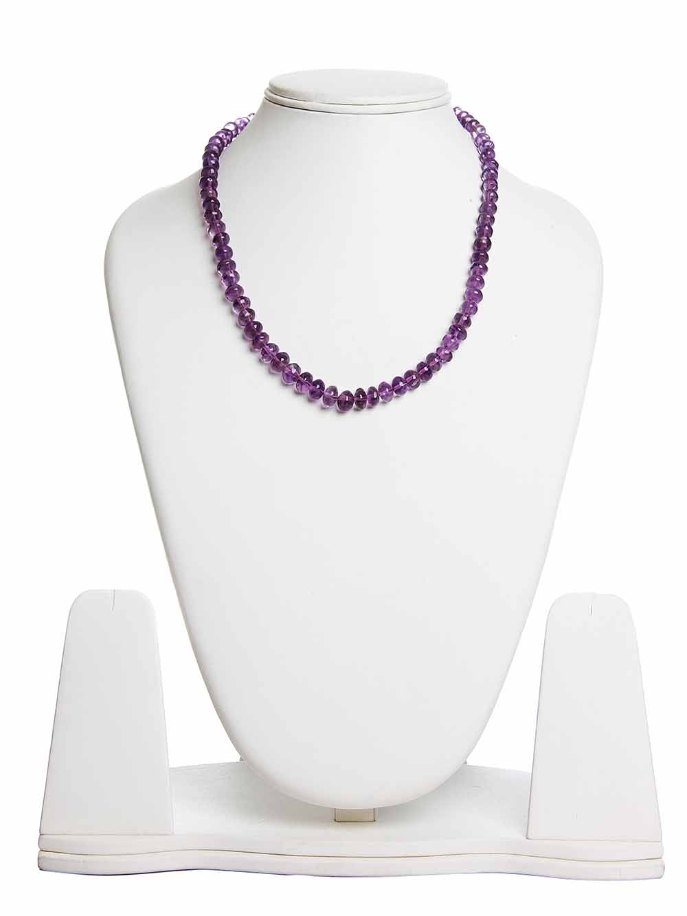 00321.jpg Natural Reiki Crystal Chakra Healing Amethyst Stone Necklace - Image 1