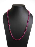 Natural Reiki Crystal Pink Onyx Semi Precious Gemstone Classy Necklace - Image 4