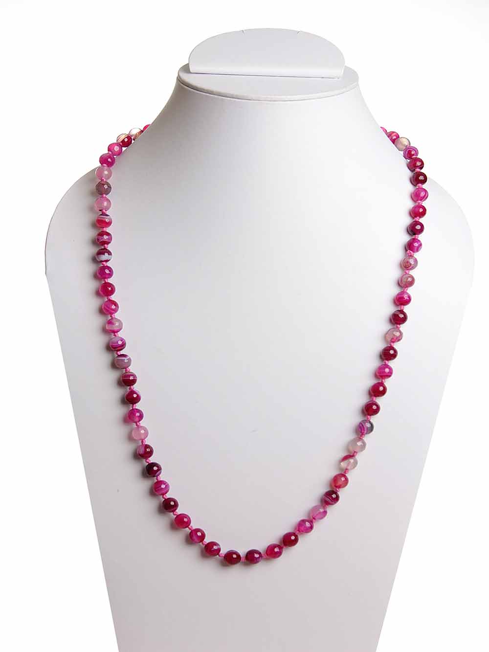 00323.jpg Natural Reiki Crystal Pink Onyx Semi Precious Gemstone Classy Necklace - Image 1