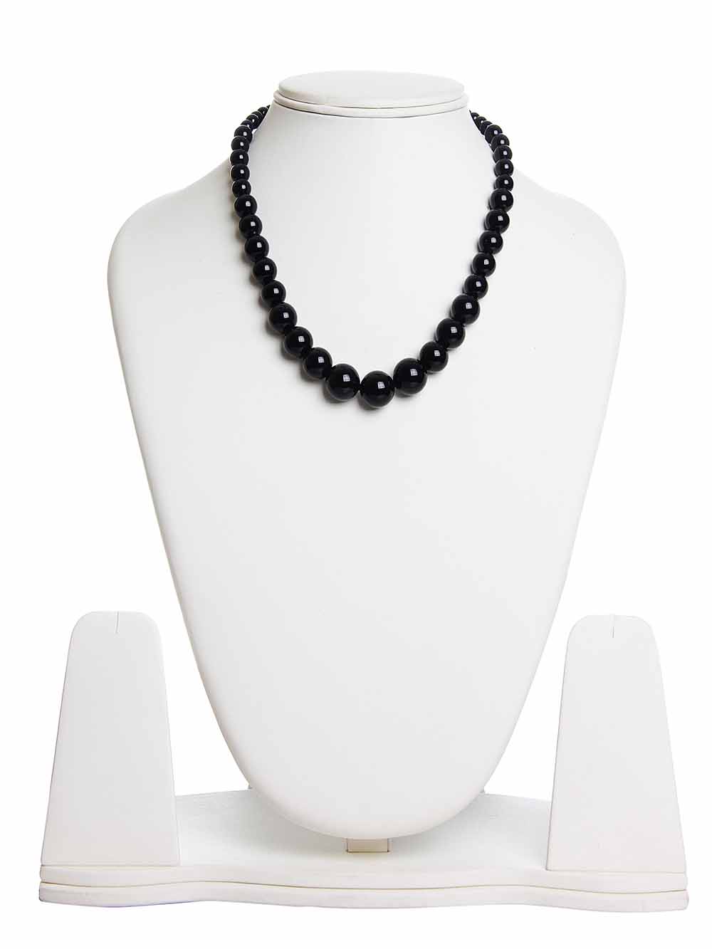00326.jpg Natural Black Onyx Reiki Crystal Healing Stone Semi Precious Necklace - Image 1