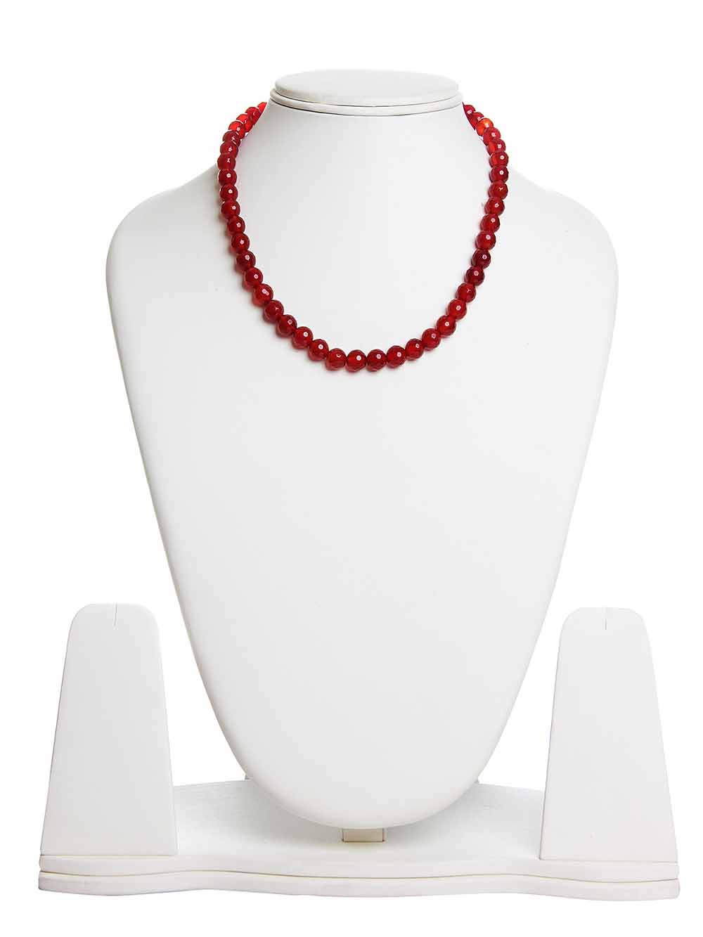 00327.jpg Semi Precious Red Onyx Reiki Crystal Chakra Healing Gemstone Necklace - Image 1