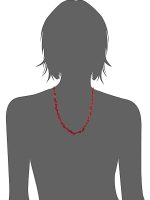 Genuine Healing Reiki Red Coral Semi Precious Gemstone Chips Bracelet - Image 3