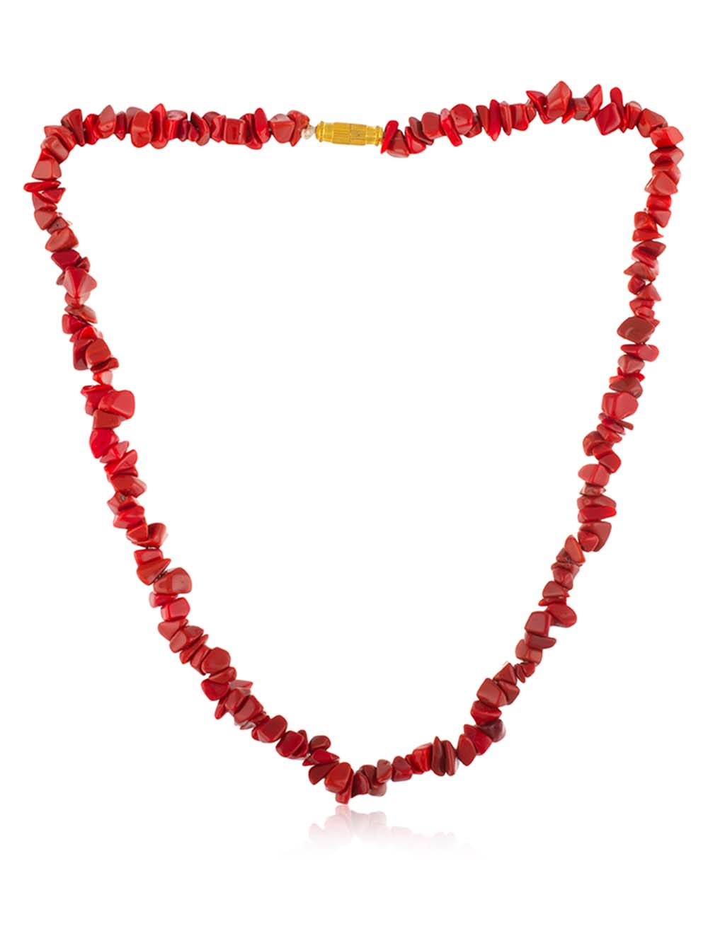 00336.jpg Genuine Healing Reiki Red Coral Semi Precious Gemstone Chips Bracelet - Image 1
