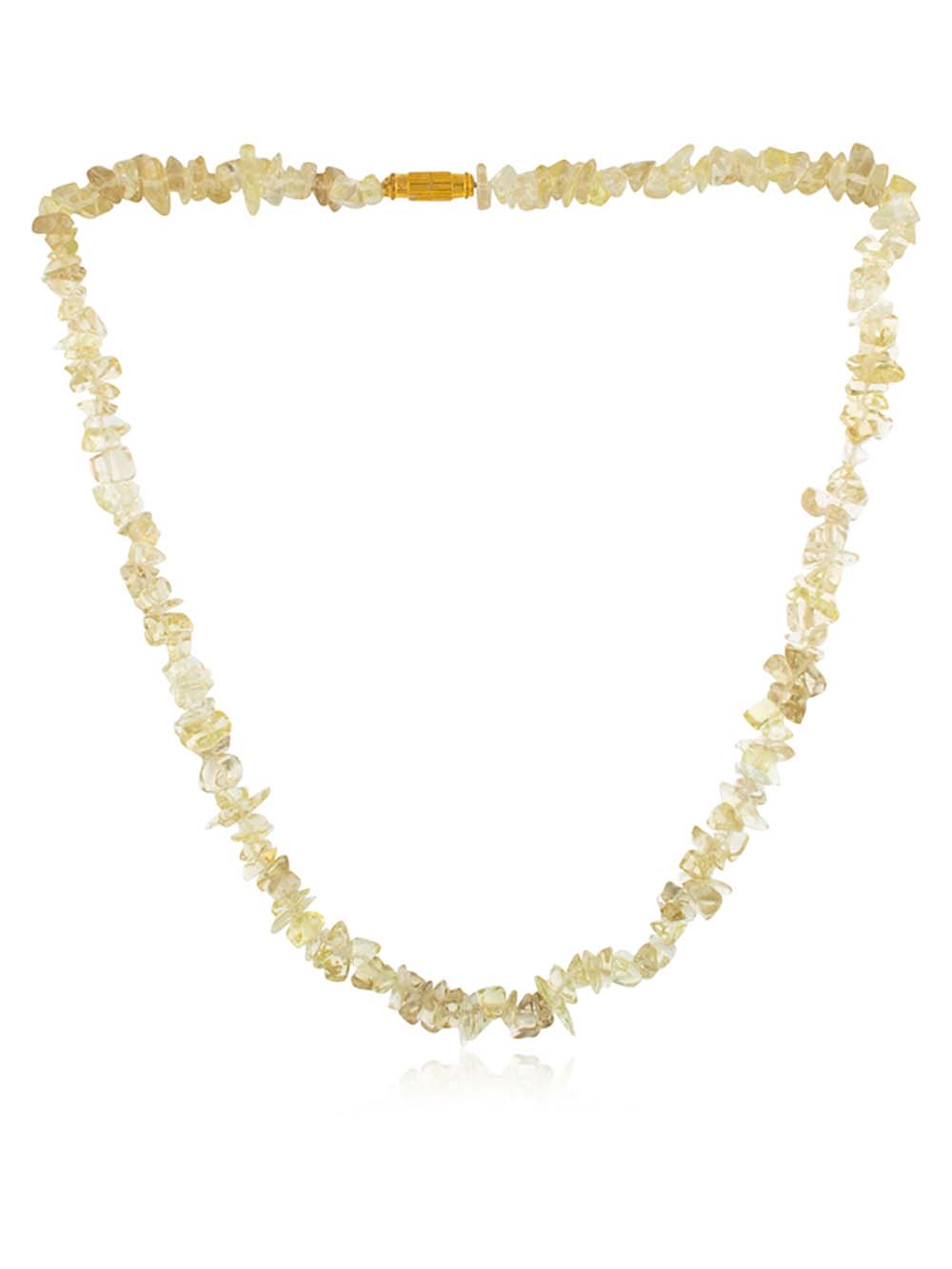 00346.jpg Genuine Yellow Lemon Quartz Crytal Semi Precious Stone Chips Necklace - Image 1