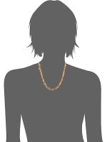 Natural Healing Chakra Peach Semi Precious Moonstone Stone Necklace - Image 3