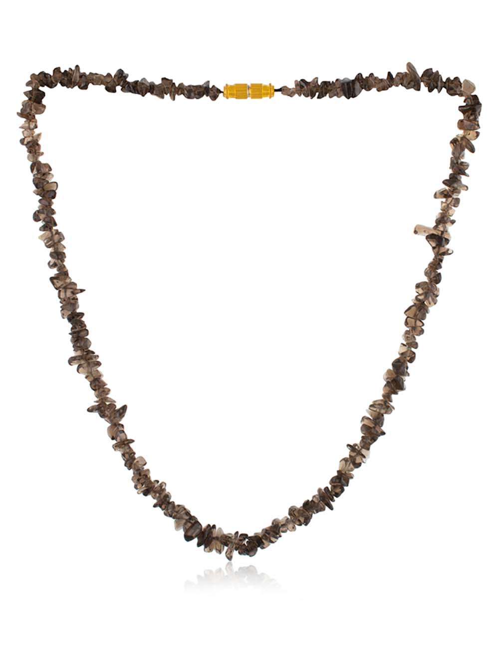 00359.jpg Genuine Healing Light Black Quartz Semi Precious Gemstone Necklace - Image 1