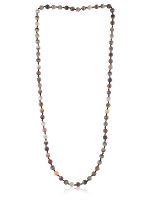 Genuine Reiki Chakra Healing Black Agate Semi Precious Stone Necklace