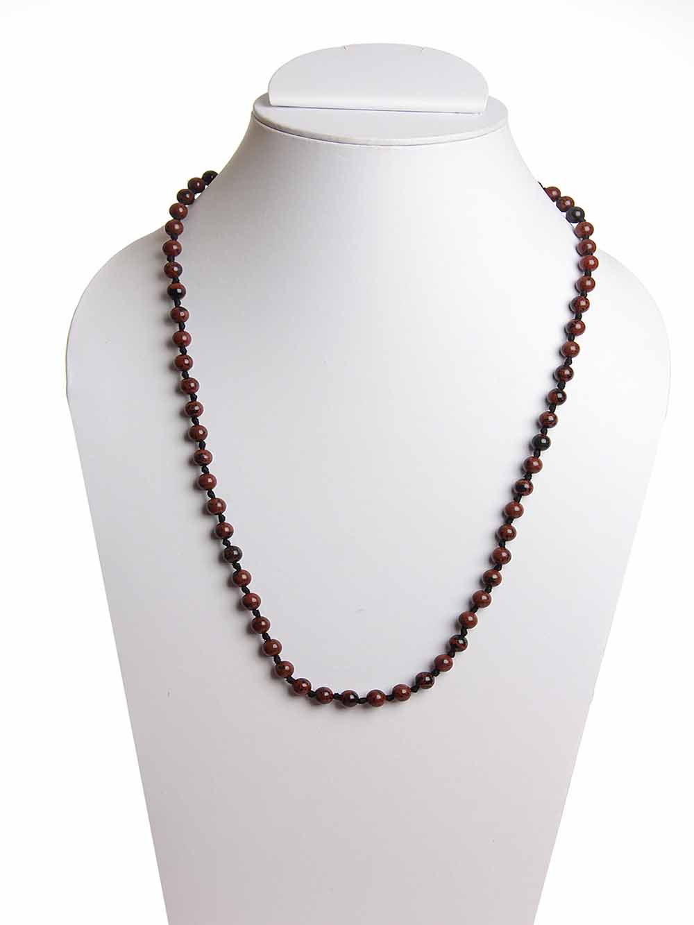 1-21.jpg Genuine Chakra Mahogany Obsidian Crystal Semi Precious Stone Necklace - Image 1