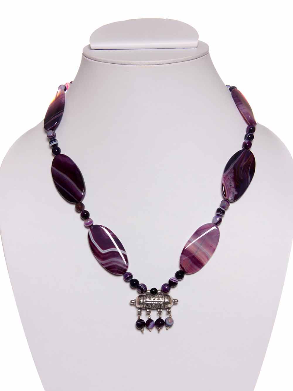 1-31.jpg Natural Multicolor Onyx Crystal Healing Stone Semi Precious Necklace - Image 1