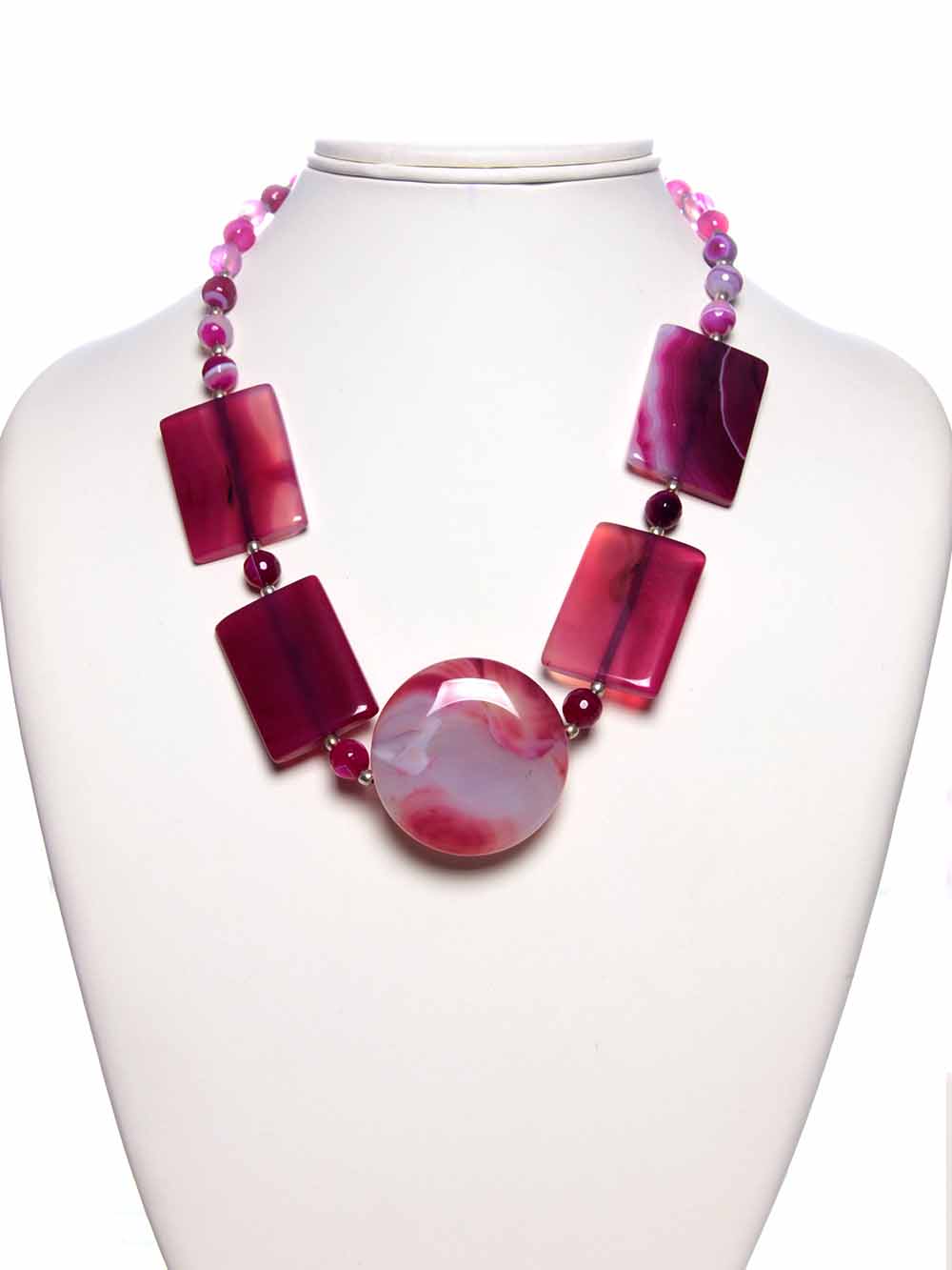 1-38.jpg Healing Chakra Multicolor Onyx Crystal Semi Precious Gemstone Necklace - Image 1