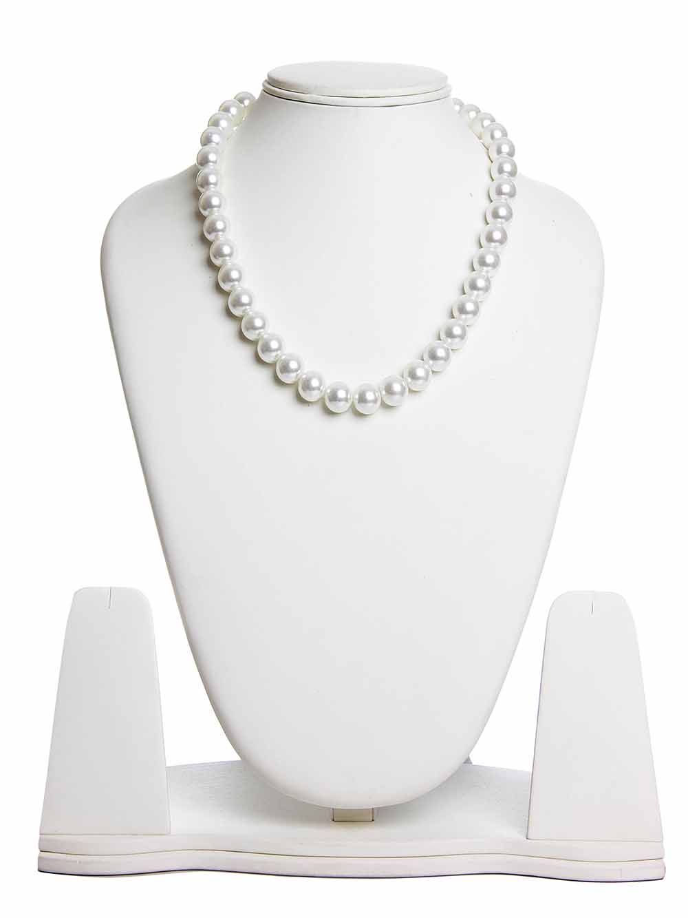 1-4.jpg White See Shell Pearl Chakra Crystal Semi Precious Gemstone Necklace - Image 1
