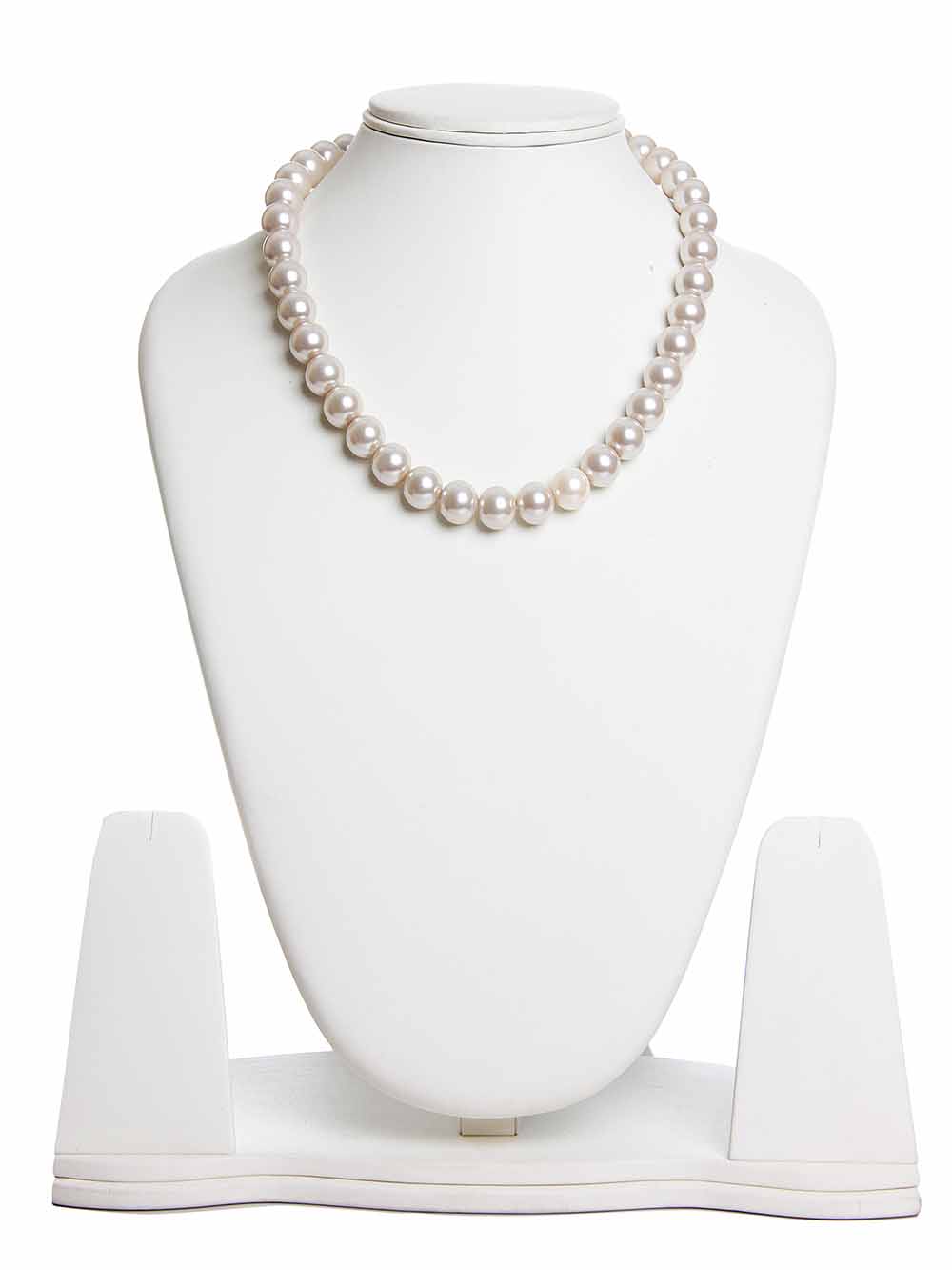 1-5.jpg Natural White See Shell Pearl Crytal Semi Precious Gemstone Necklace - Image 1