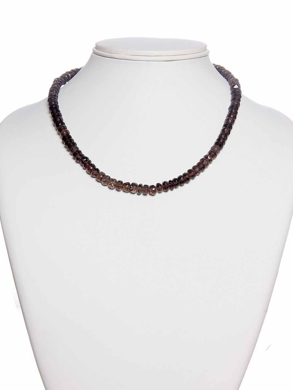 1-55.jpg Natural Certified Comfy Smoky Quartz Semi Precious Gemstone Necklace - Image 1