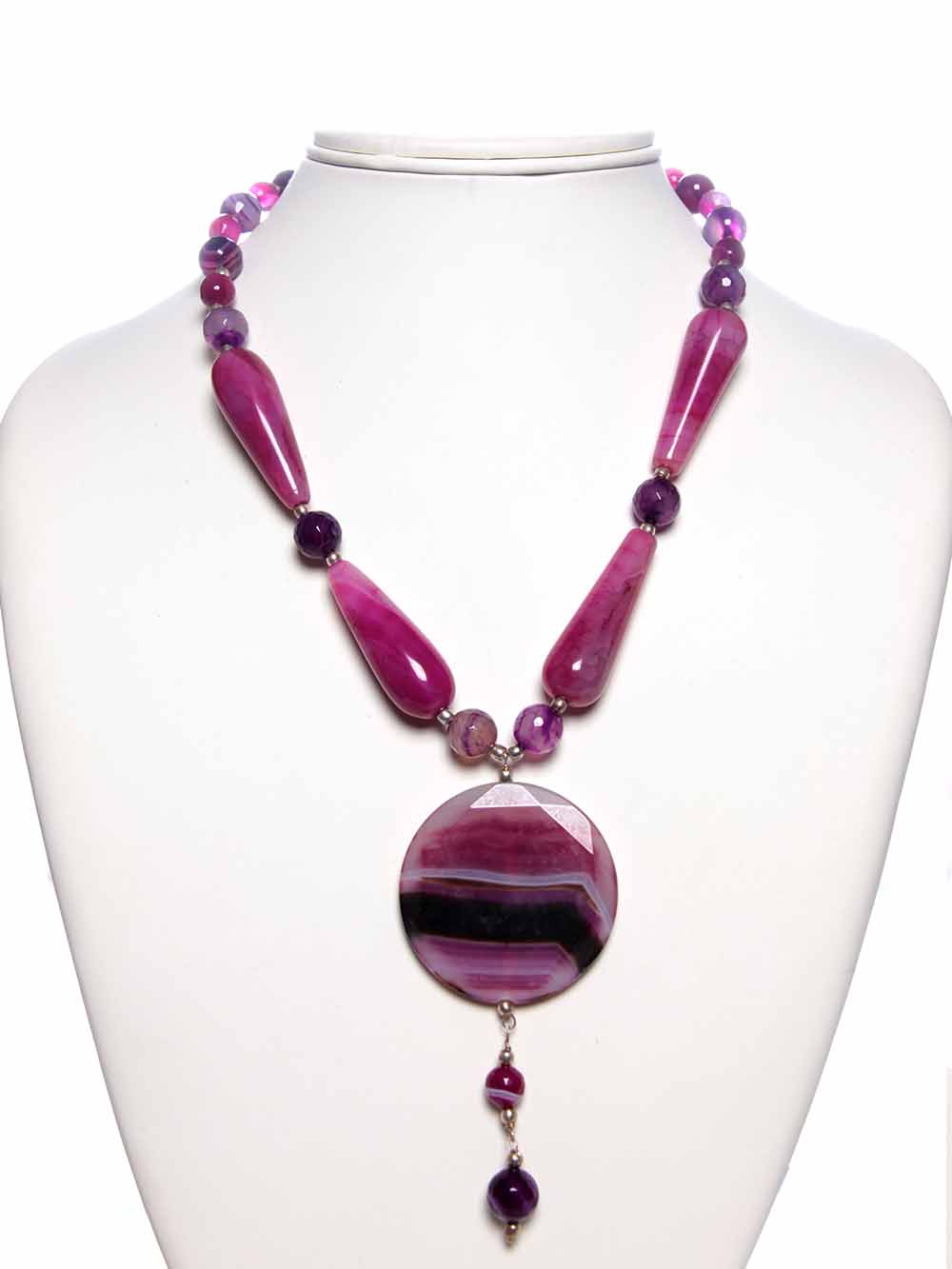 1-56.jpg Certified Genuine Multicolor Onyx Stone Crystal Semi Precious Necklace - Image 1