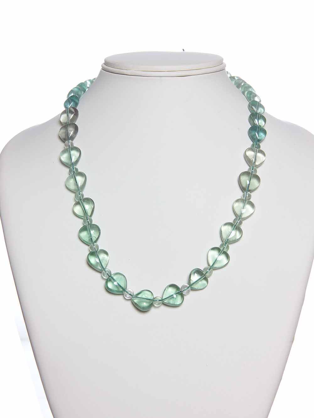 1-62.jpg Natural Crystal Base Fluorite Green Pearl Semi Precious Stone Necklace - Image 1