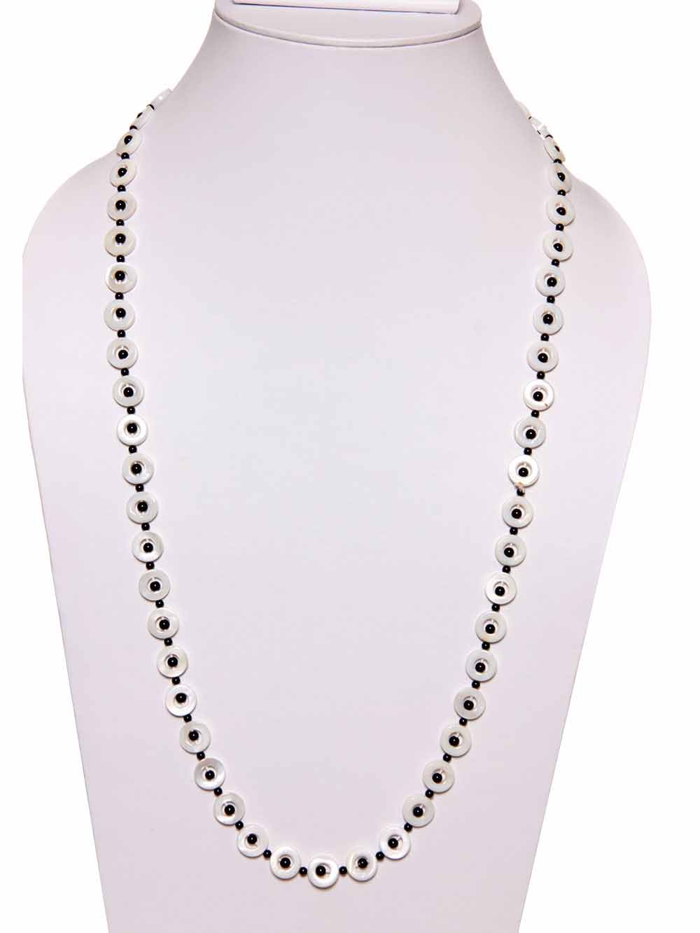 1-77.jpg Genuine Onyx Pearl Semi Precious Stone Necklace Erases Tension - Image 1