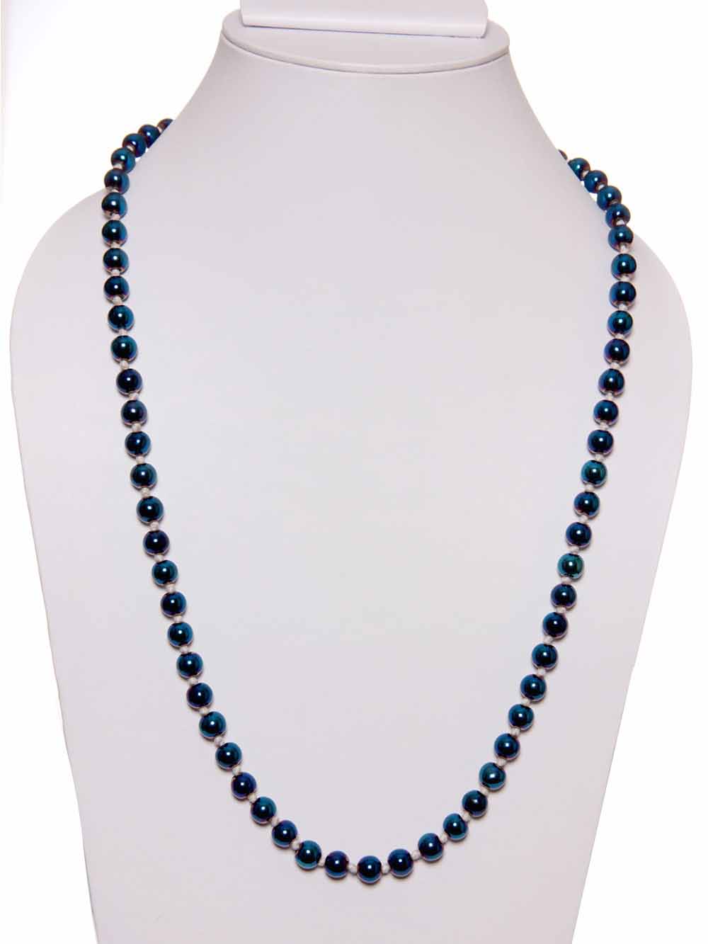 1-82.jpg Genuine Round Beads Crystal Chrysoprase Stone Semi Precious Necklace - Image 1
