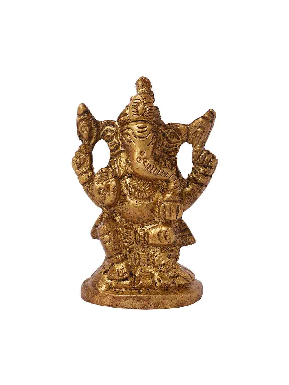 1-88.jpg Home Decore Small Size Brass Ganesh Statue - Image 1