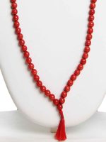 Genuine Red Jasper Pearl Reiki Crystal Chakra Gemstone Peace Necklace - Image 2