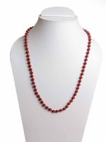 Genuine 8 Mm Red Jasper Reiki Crystal Healing Chakra Gemstone Necklace