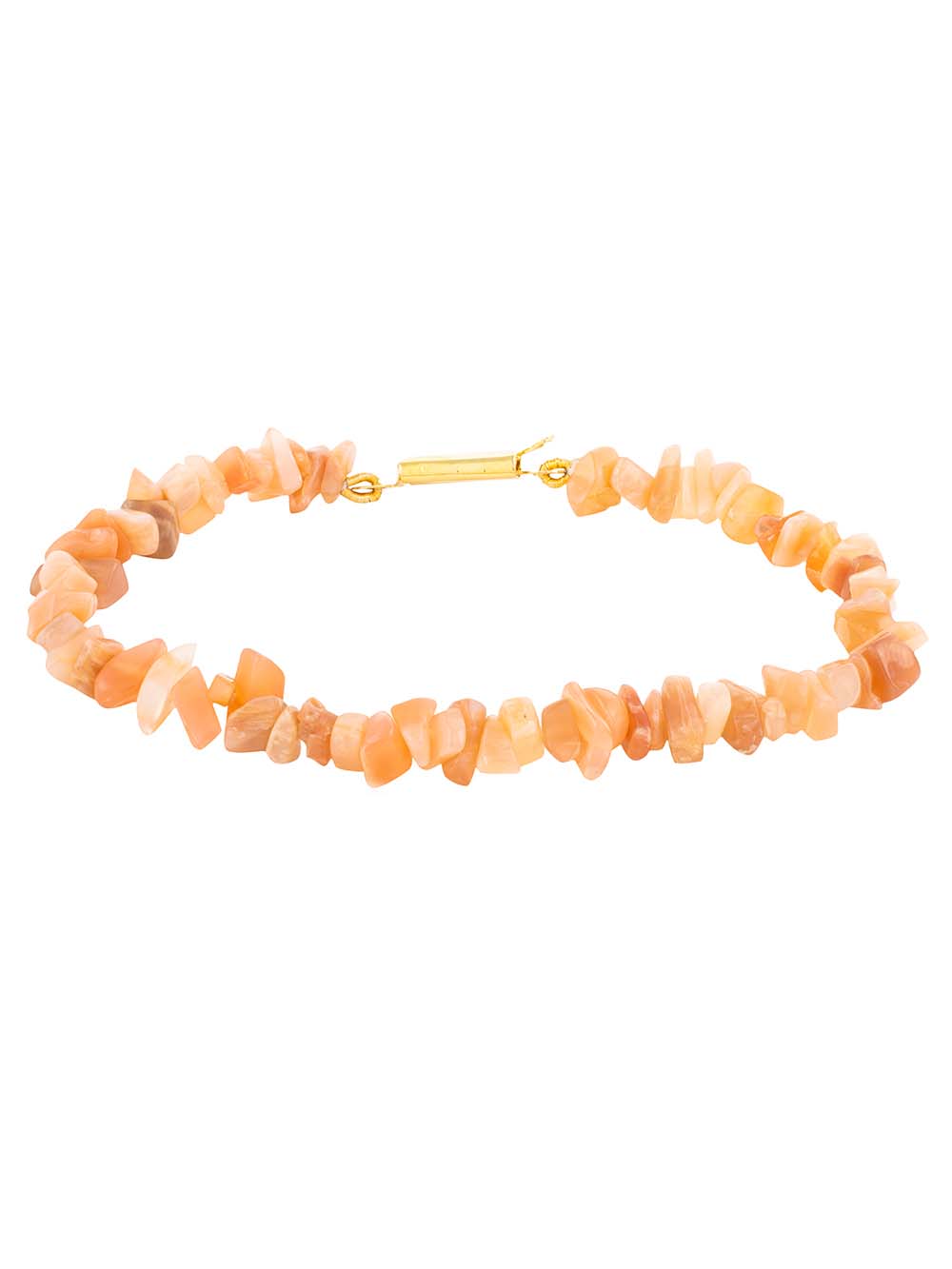 3081.jpg Genuine Healing Crystal Moonstone Semi Precious Stone Chips Bracelet - Image 1