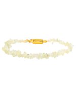 Natural White Healing Crystal Prehnite Semi Precious Gemstone Bracelet - Image 2