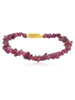 Purple Garnet Chips Semi Precious Stone Bracelet Purify Chakras