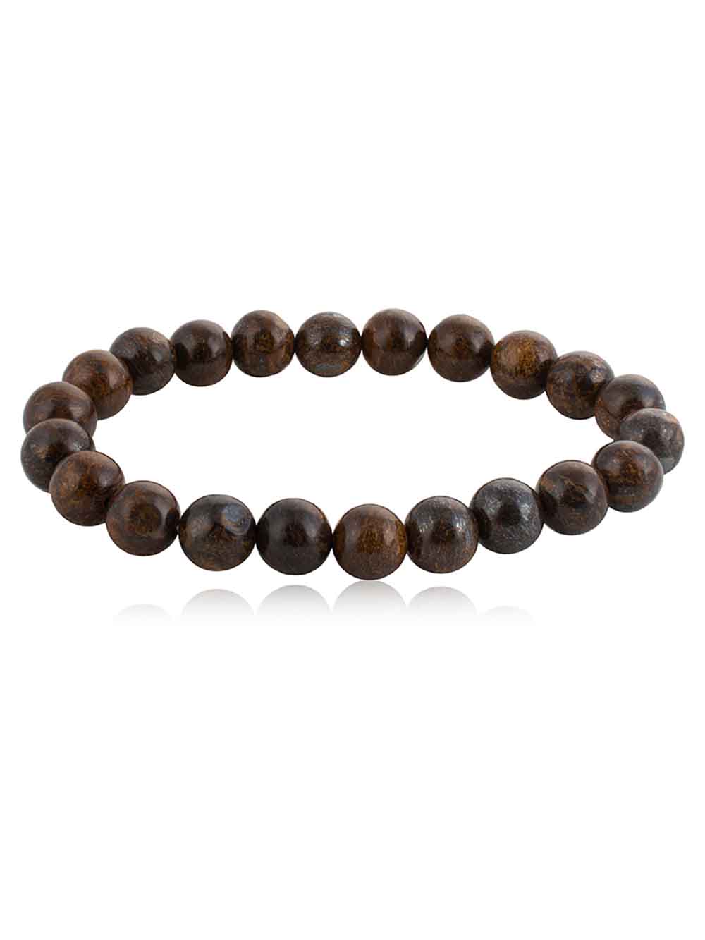 319.jpg Natural Reiki Healing Bronzite Semi Precious Stone Protection Bracelet - Image 1