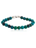 Genuine Reiki Healing Chakras Chrysocolla Semi Precious Stone Bracelet