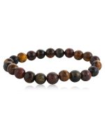 Natural Reiki Chakra Tri Tiger Eye Semi Precious Gemstone Necklace - Image 2