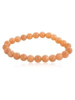 Natural Healing Crytal Peach Sunstone Semi Precious Stone Bracelet