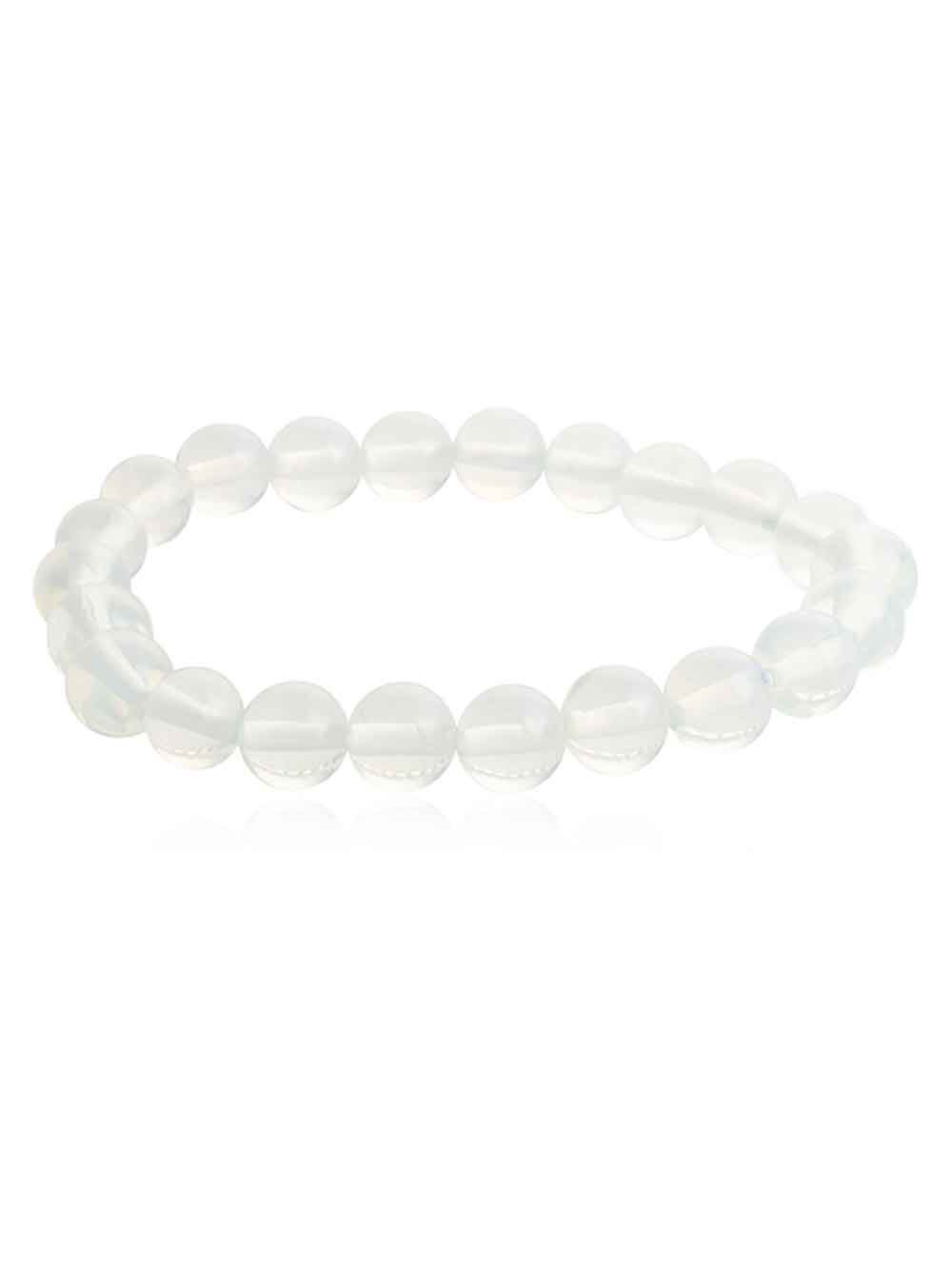 537.jpg Genuine Healing Crystal White Opalite Gemstone Semi Precious Bracelet - Image 1