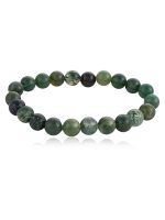 Original Healing Crystal Green Moss Agate Semi Precious Stone Bracelet