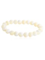 Genuine White Energy Mother Of Pearl Semi Precious Gemstone Bracelet