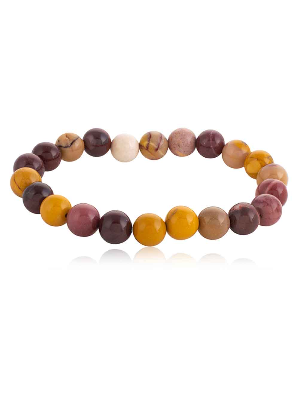 551.jpg Genuine Chakra Mookaite Crystal Semi Precious Stone Kindness Bracelet - Image 1