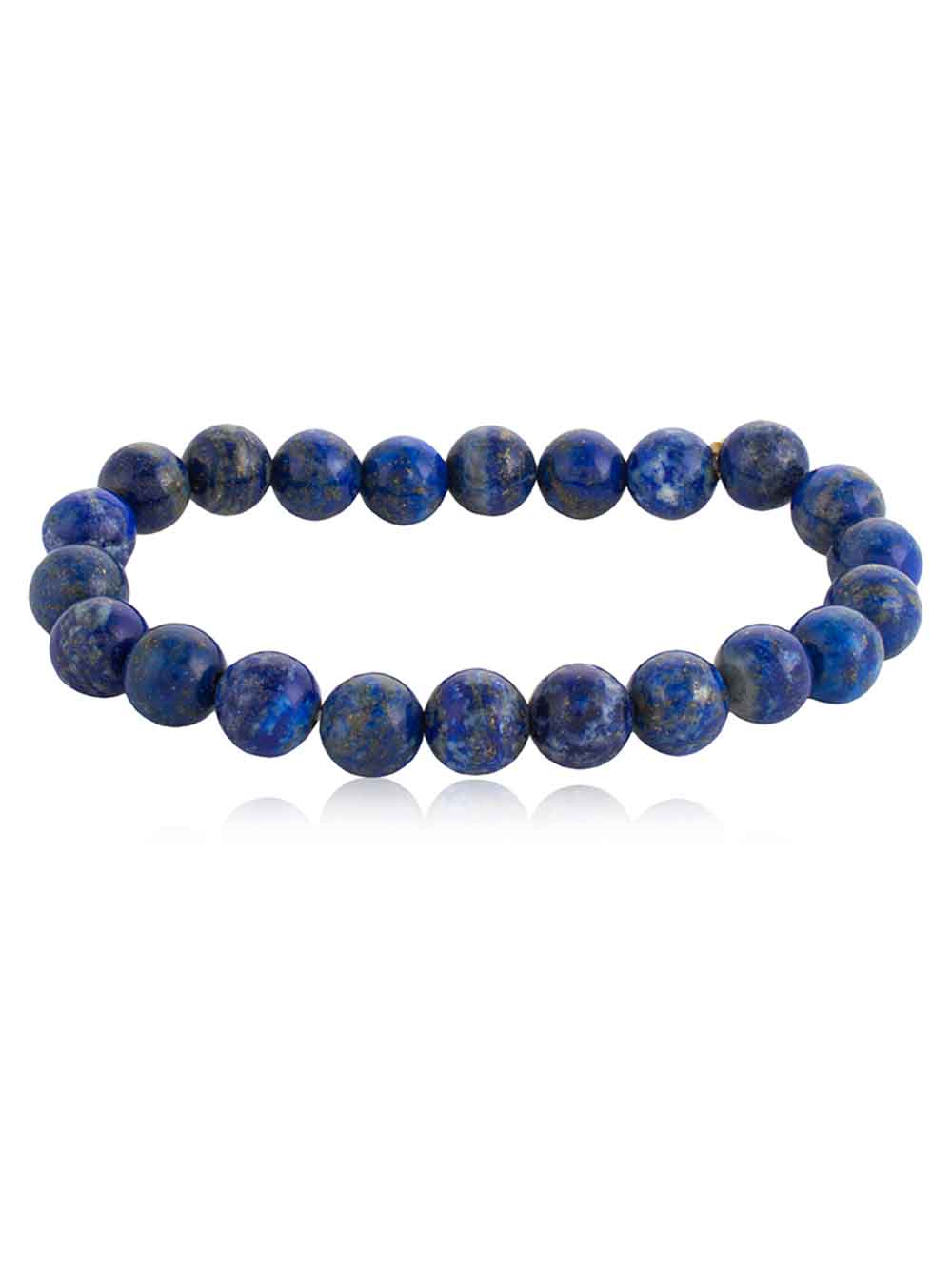556.jpg Natural Reiki Crystal Blue Lapis Lazuli Semi Precious Stone Bracelet - Image 1