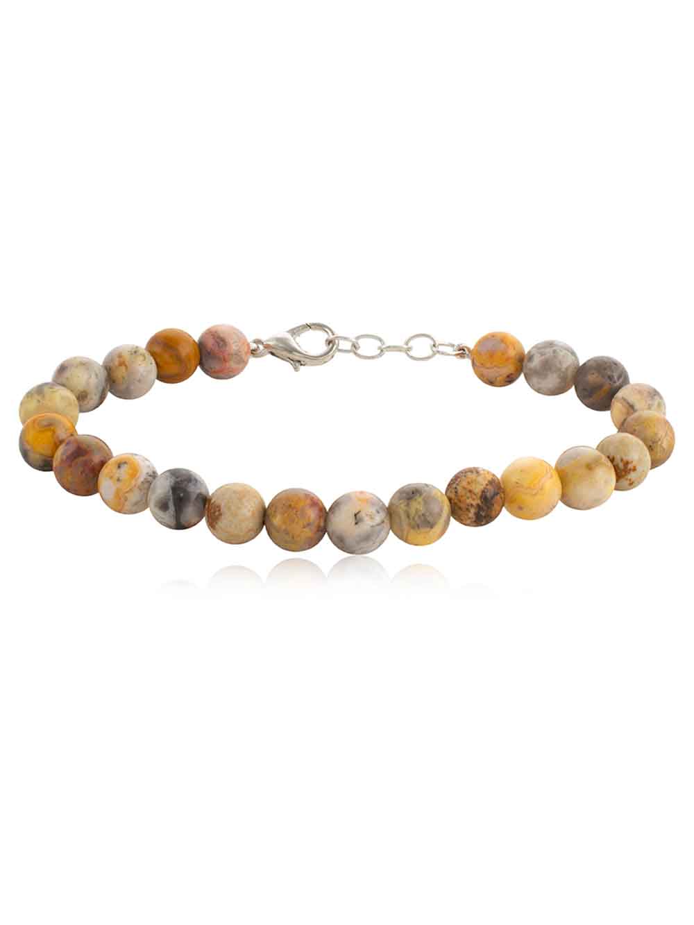888.jpg Natural Healing Chakra Agate Semi Precious Bracelet For Joy & Peace - Image 1