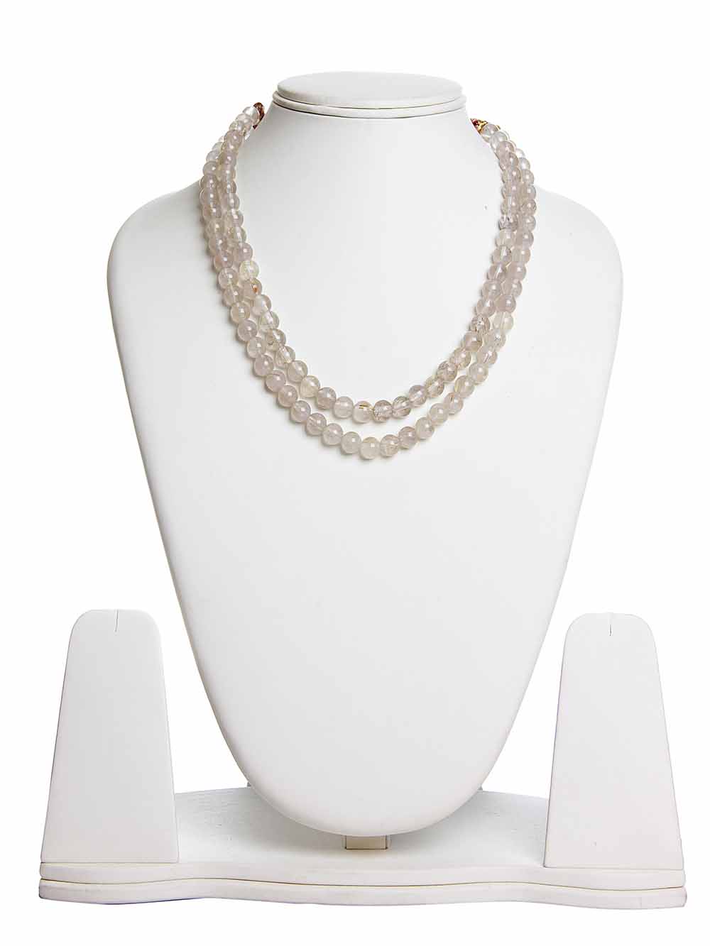 TheHa.jpg Genuine Golden Rutilated Quartz Crytal Semi Precious Stone Necklace - Image 1