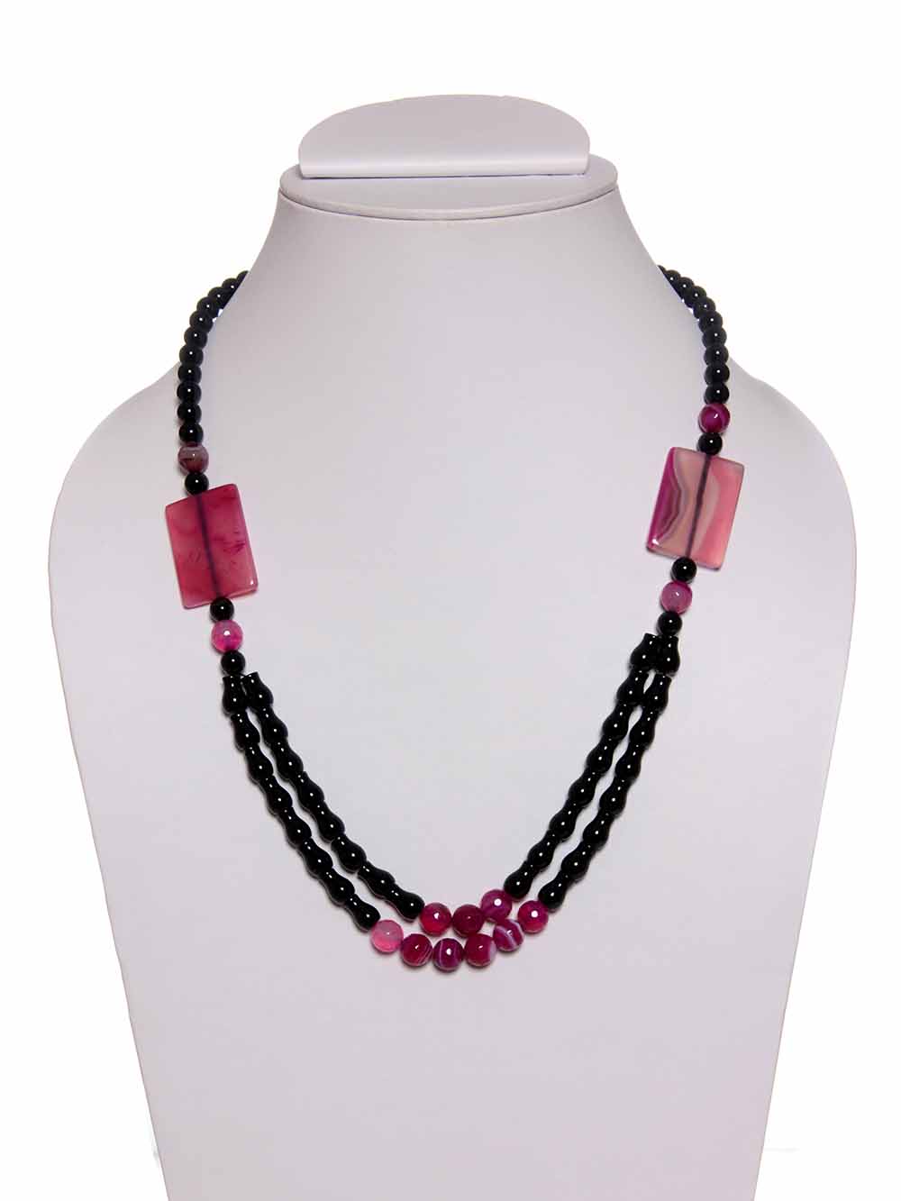 TheHaat_-2.jpg Healing Chakra Multicolor Onyx Crystal Semi Precious Elegant Necklace - Image 1
