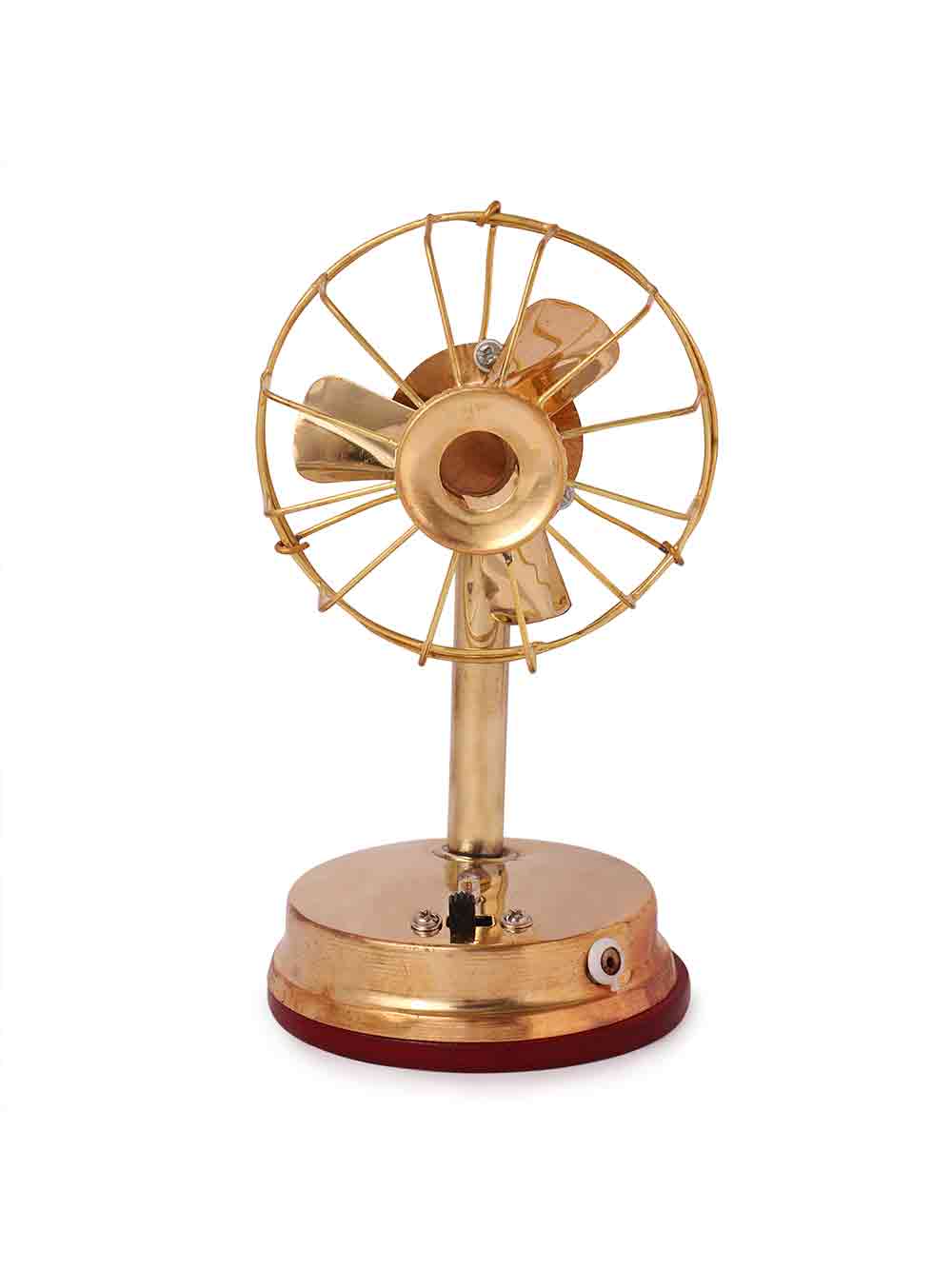 TheHaat_Decorative_Brass_Fan_11022.jpg Brass Pedestal Fan - Image 1