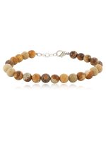 Genuine Reiki Crystal Picture Jasper Semi Precious Gemstone Bracelet