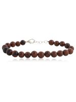 Genuine Reiki Brown Black Semi Precious Mahogany Stone Growth Bracelet - Image 2