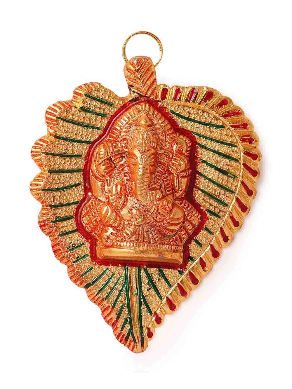 z1.jpg Home Decorative Wall Hanging Golden Ganesh - Image 1